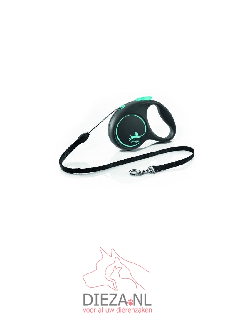 Flexi rollijn black design cord blauw