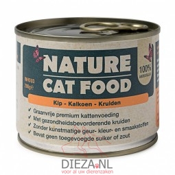 Nature cat food blik kip,...