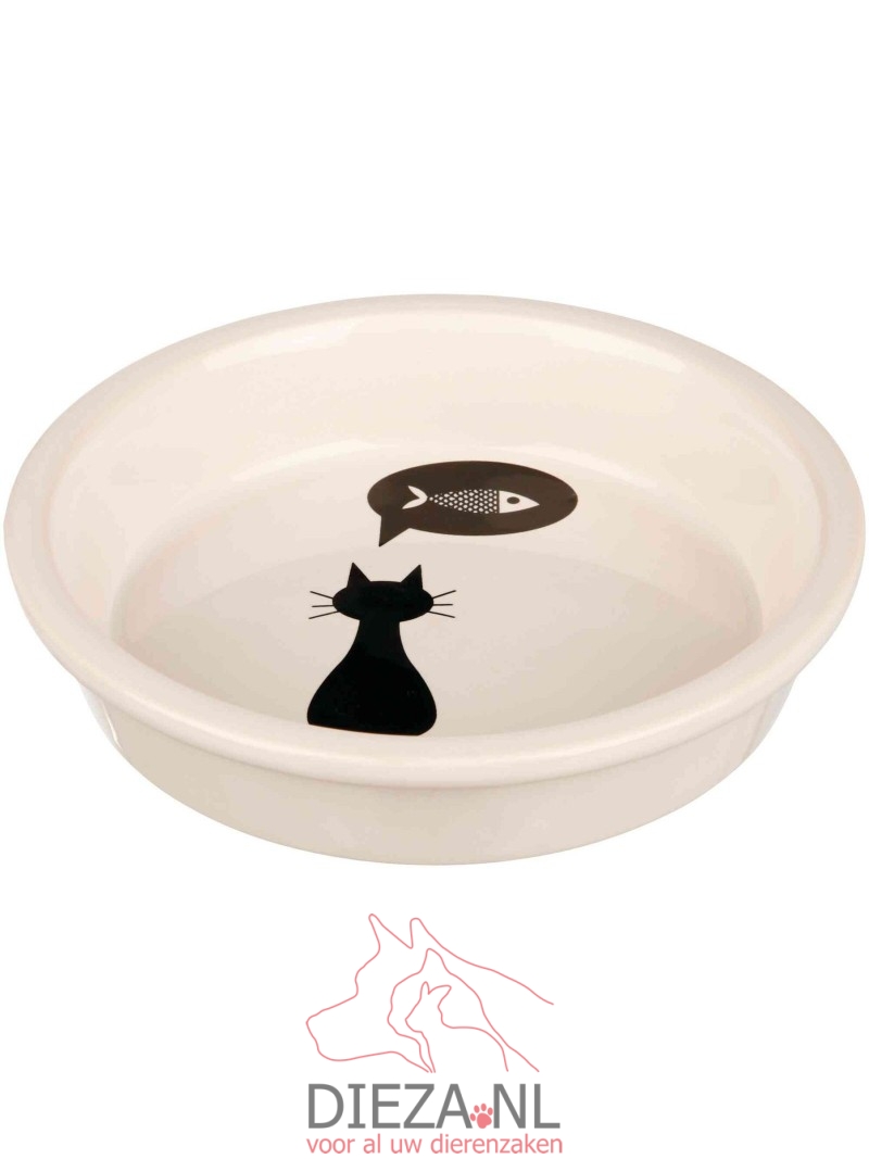 Trixie keramische katten voer/waterbak 13cm