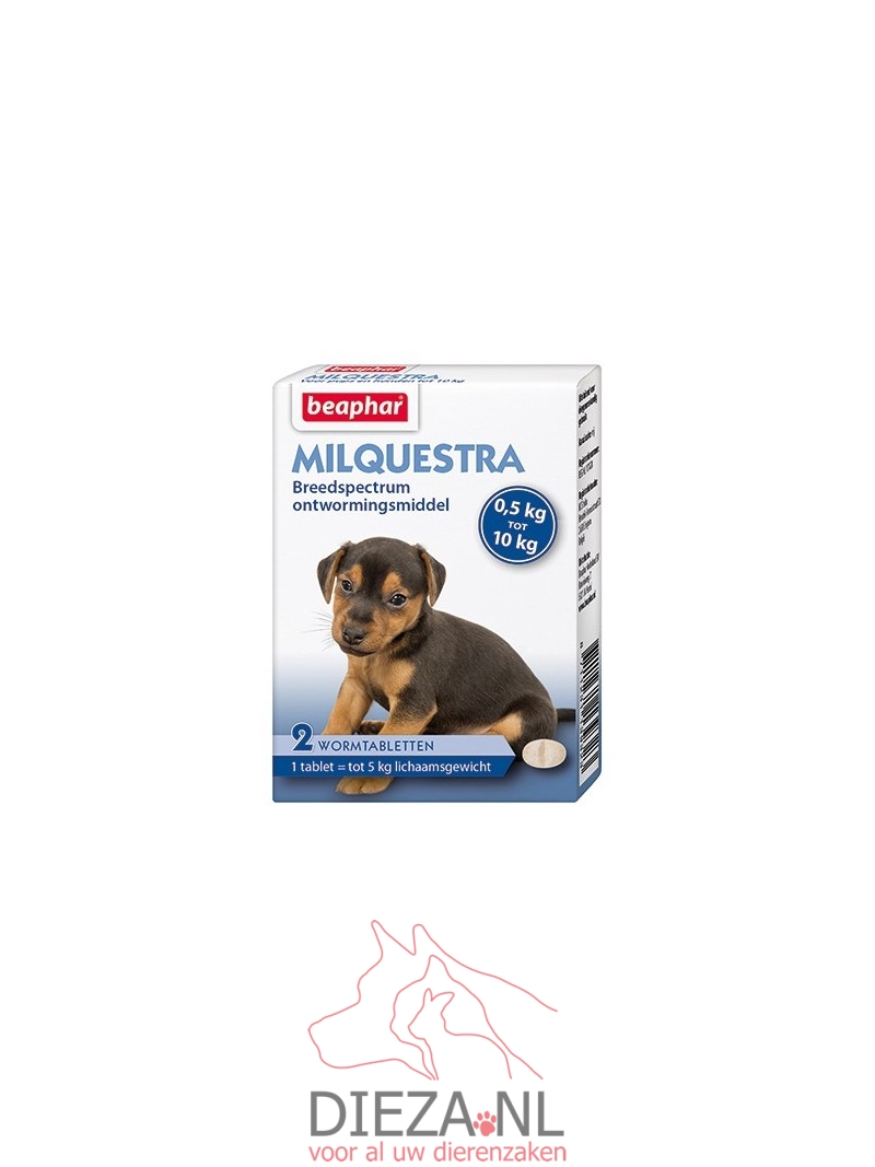 Beaphar milquestra hond klein en pup 2tabletten