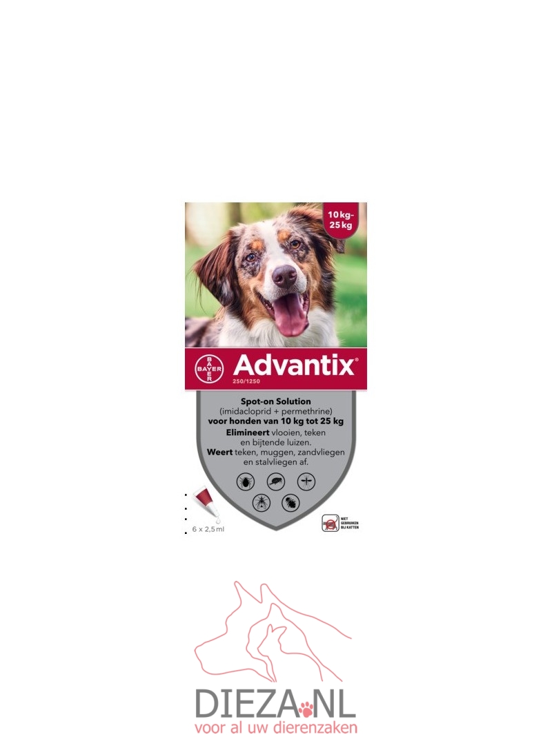 Advantix 250 vlooien- en tekendruppels