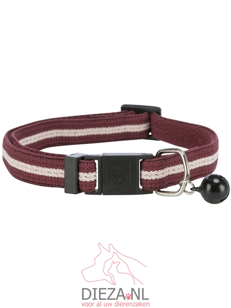 Trixie kattenhalsband elastisch strepen assorti