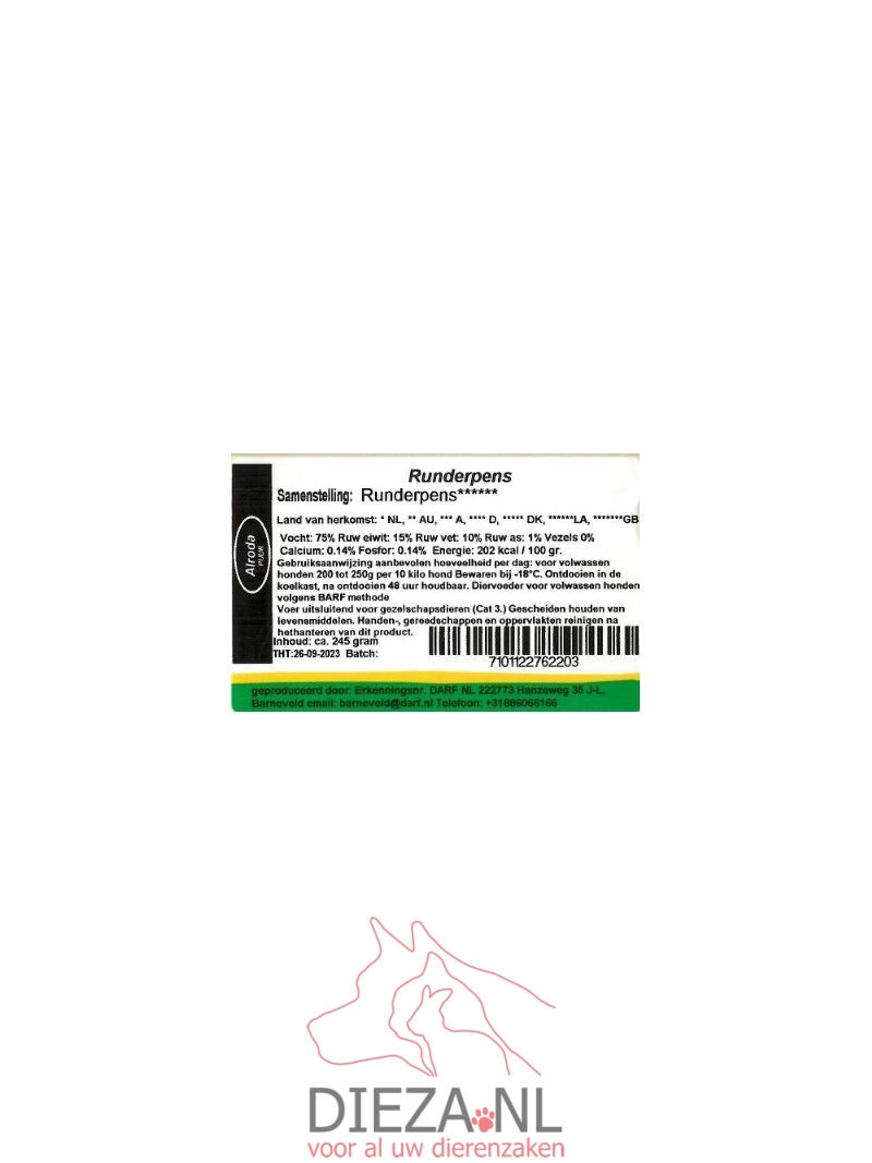 Alroda runderpens 250gram