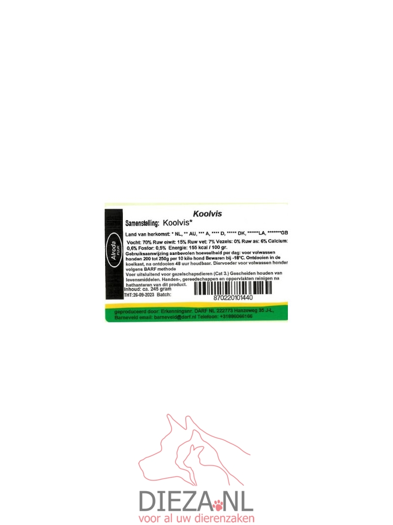 Alroda koolvis 250gram