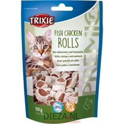 Trixie fish chicken rolls...