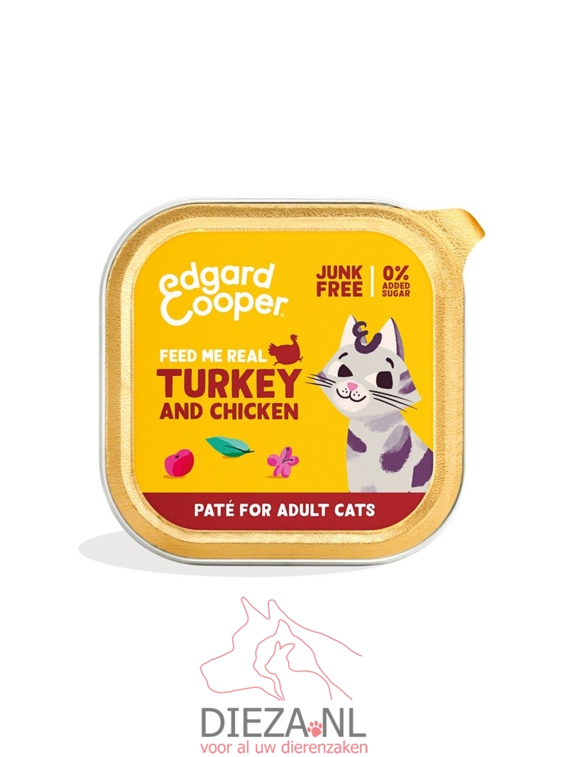 Edgard en cooper kat kuipje pate kalkoen 85gram