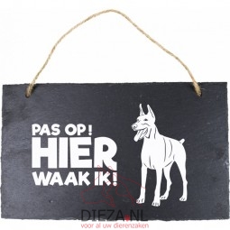 Waakbord leisteen dobermann...