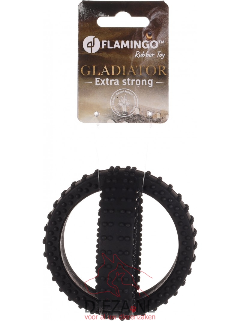 Flamingo rubber gladiator cross ball zwart