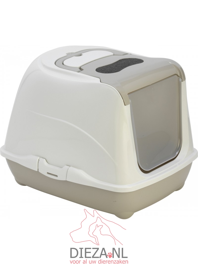 Moderna kattenbak flip cat 50cm warmgrijs