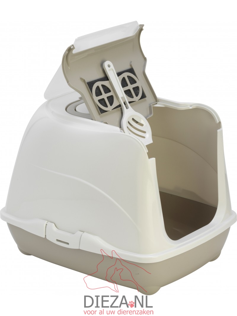 Moderna kattenbak flip cat 50cm warmgrijs