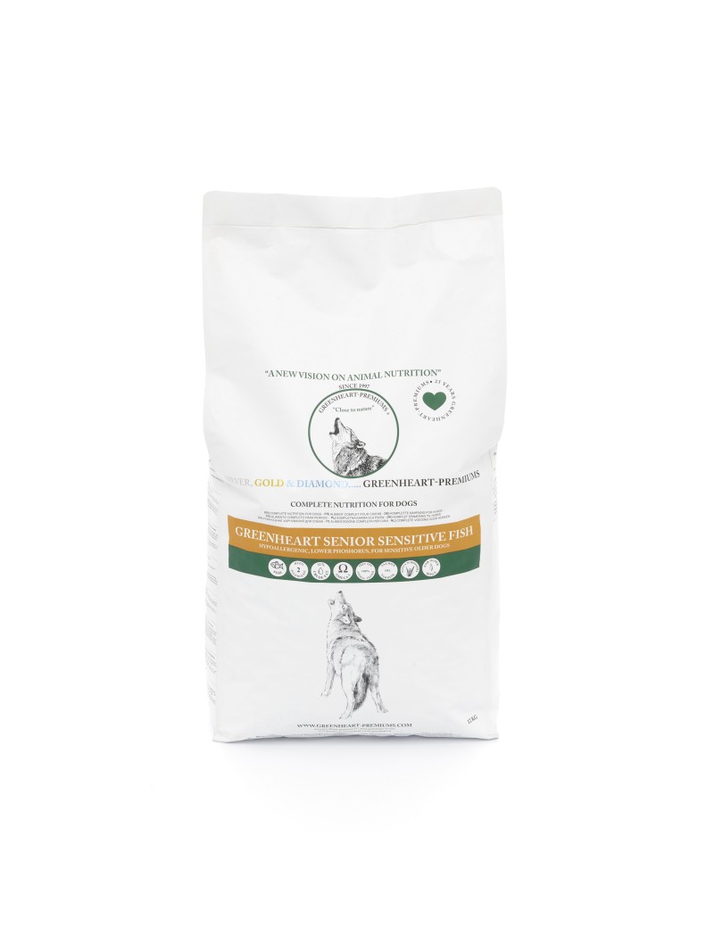 Greenheart dog senior sensitive fish