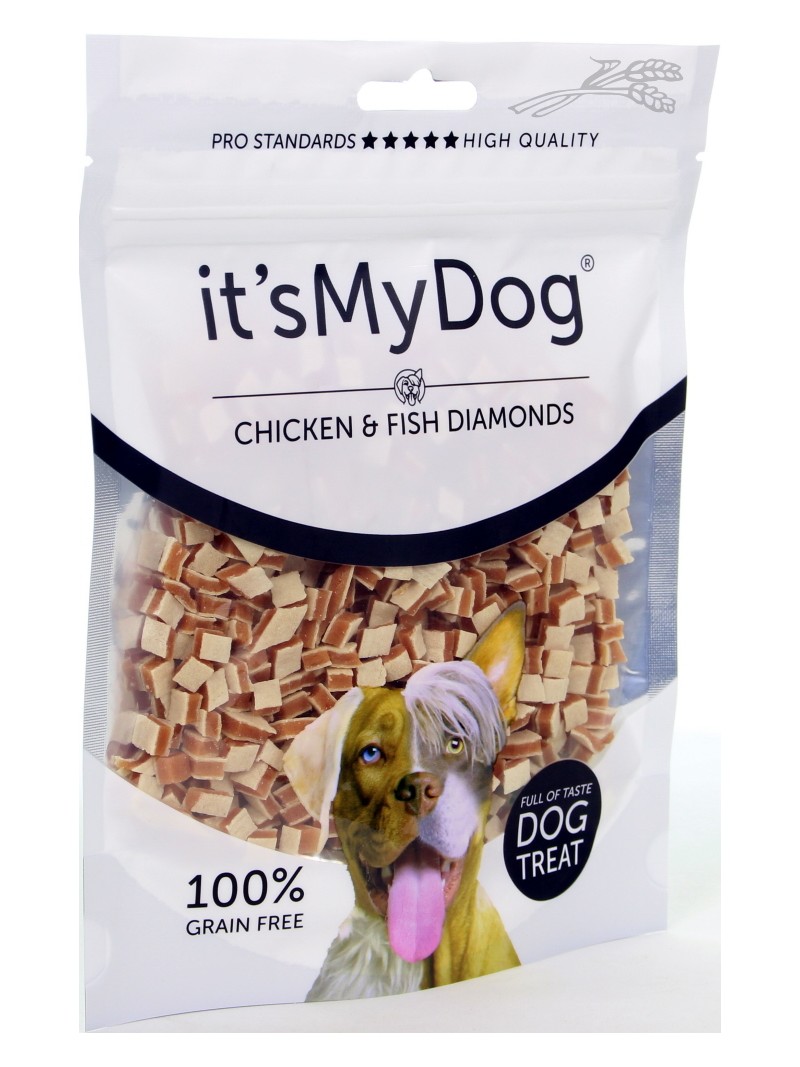 It's my dog chicken & fish diamonds 85gram