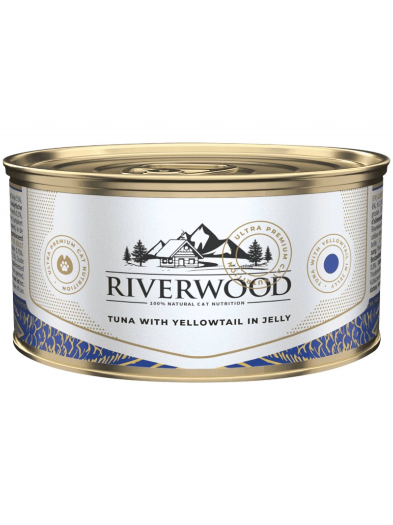 Riverwood tuna with yellow tail in jelly 85gram