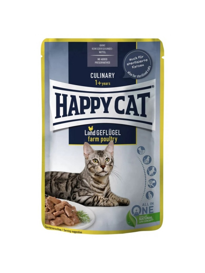 Happy cat pouch gevogelte 85gram