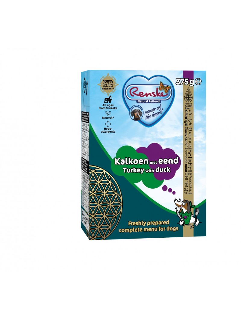 Renske tetra kalkoen/eend 375gram