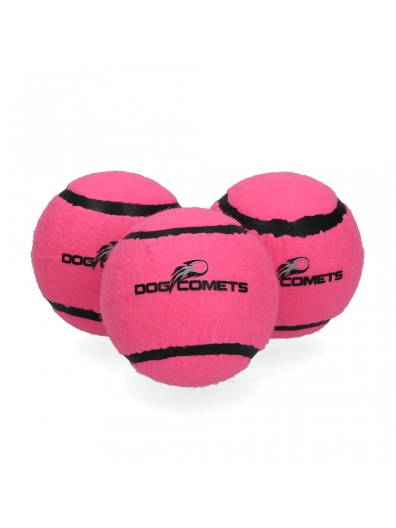 Dog comets tennisbal met piep 3 pack m roze