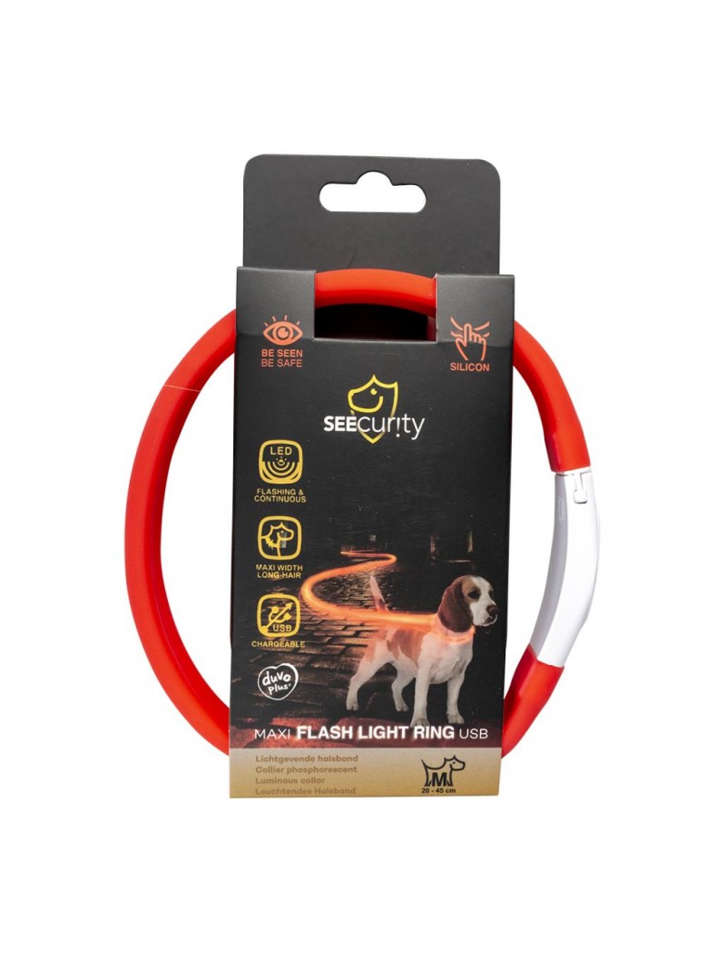 Duvoplus flash light ring maxi usb 65cm rood
