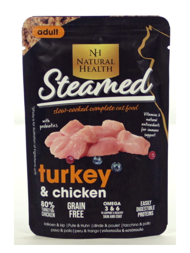 Natural health cat steamed turkey 85gram