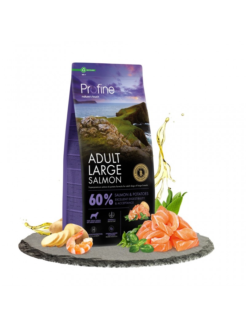Profine dog dry adult large salmon 12kg