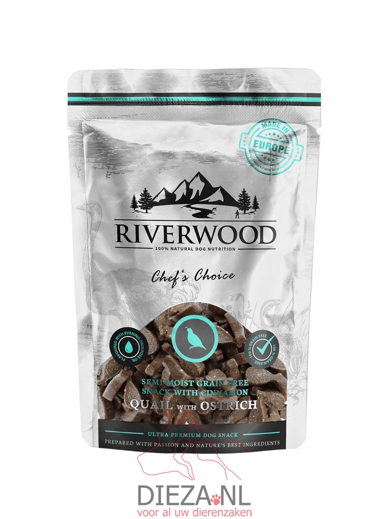 Riverwood soft snack kwartel 200gram