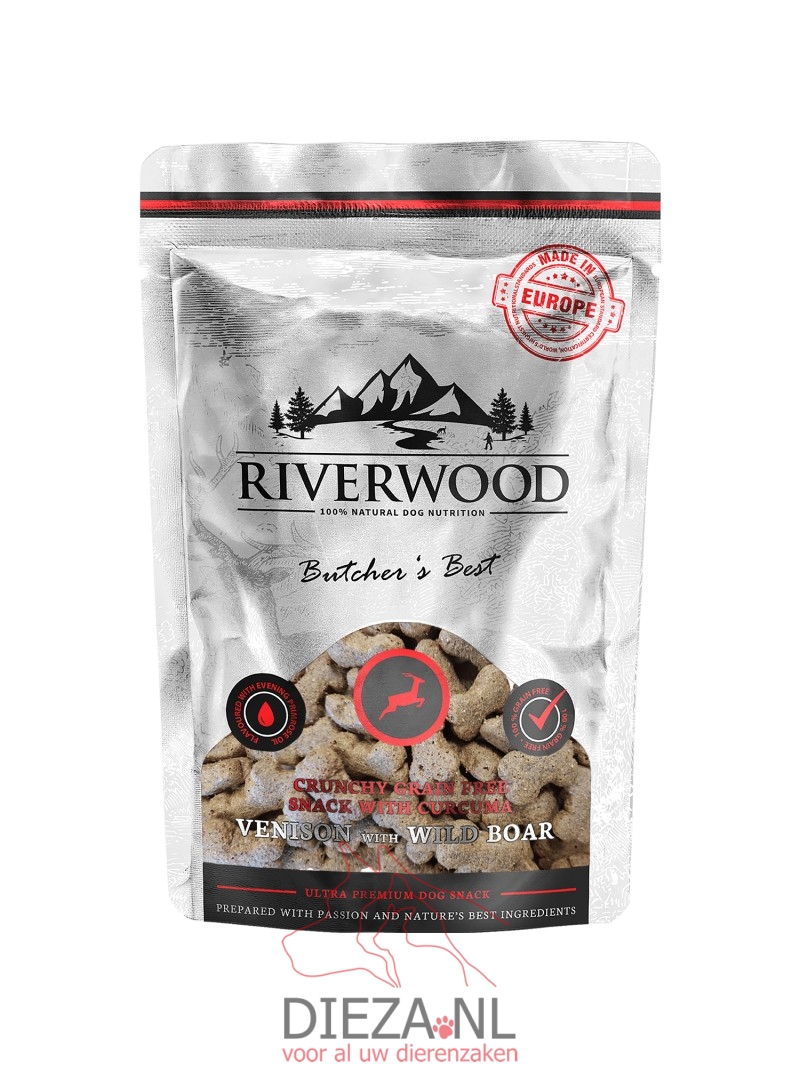 Riverwood crunchy snack hert 200gram