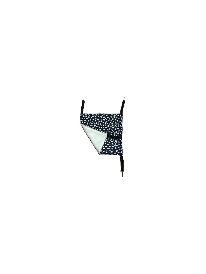 Dieza hangmat m 34x34cm zwart met witte stippen