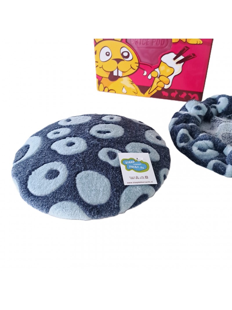 Slaaplekkerzacht hoesje elastiek bubbels blauw