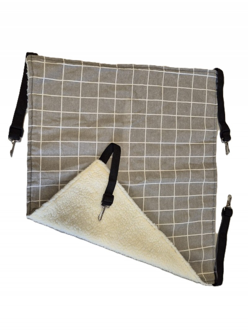 Dieza hangmat m 34x34cm grijs met witte strepen