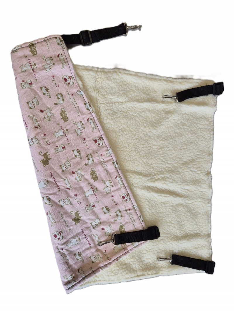 Dieza hangmat l 58x47cm roze met katjes