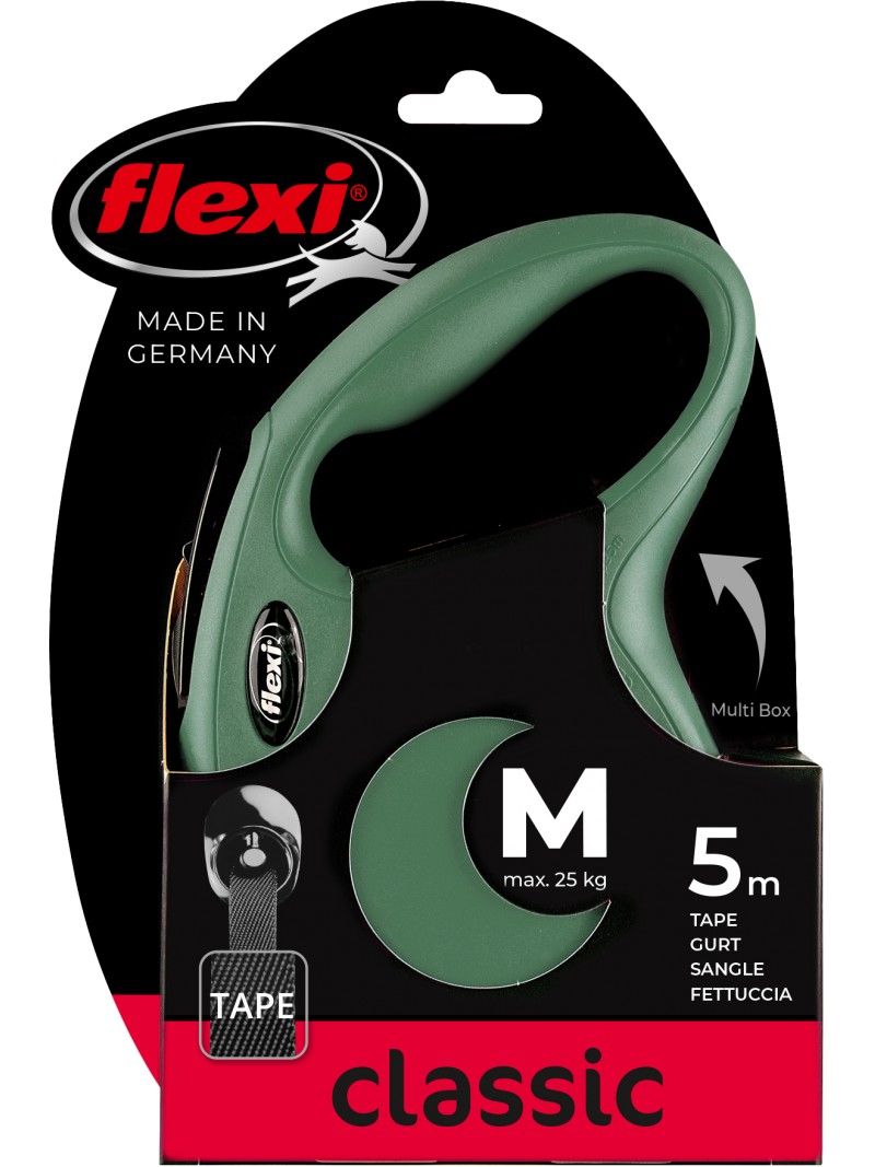Flexi rollijn classic tape olijf