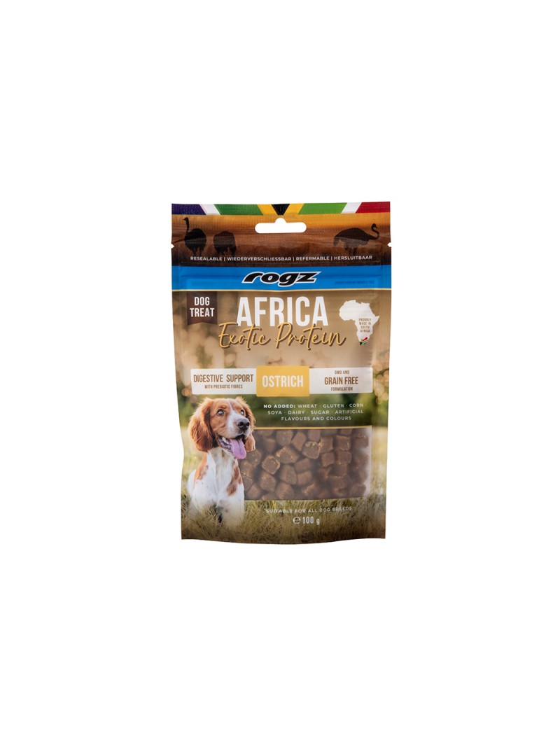 Rogz dog treat digestive struisvogel 100gram