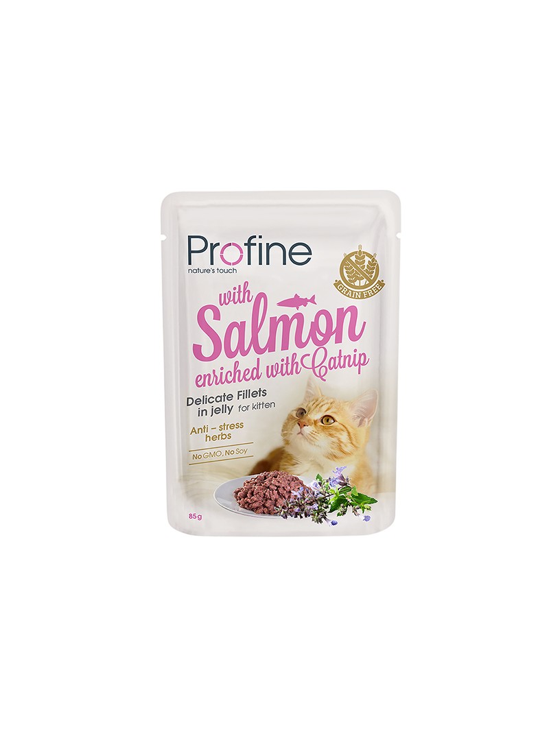 Profine cat pouch fillets in jelly salmon 85gram