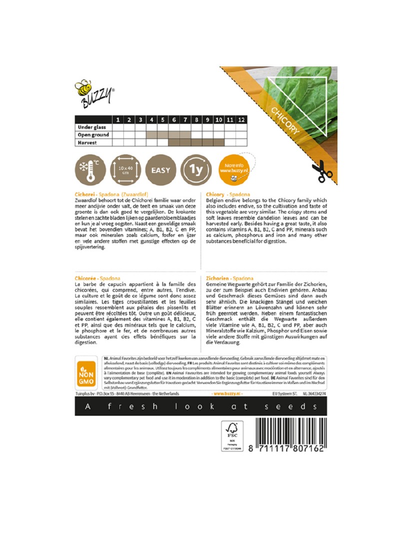 Buzzy animal favorites cichorei spadona konijn 2g