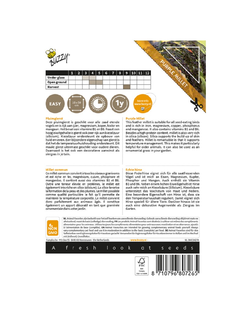 Buzzy animal favorites pluimgierst vogels 5gram
