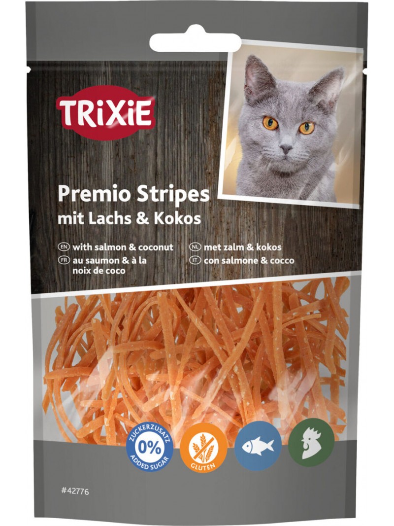 Trixie stripes met zalm & kokos 50gram