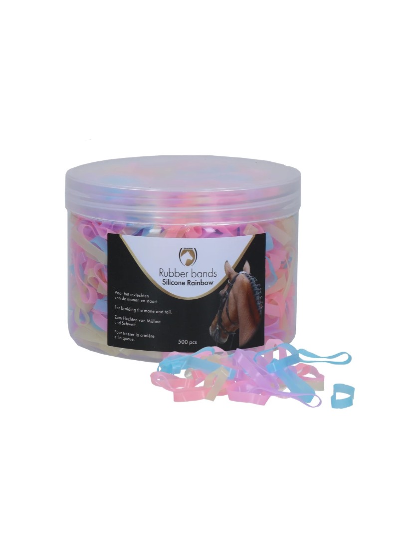 Excellent horse rubber bands silicone rainbow