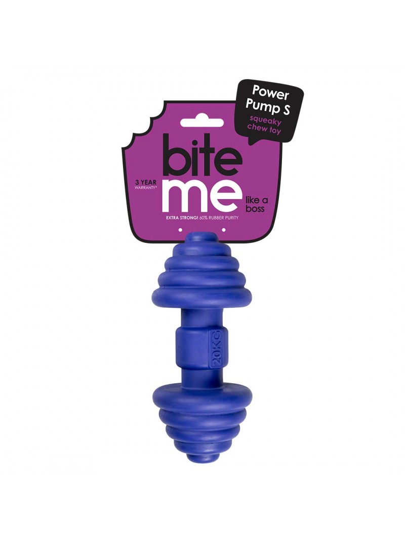 Bite me kauwspeeltje power pump s-16x7x7cm blauw
