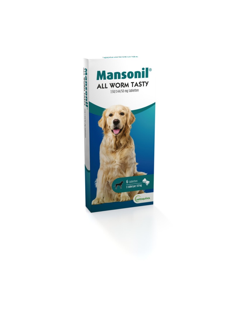 Mansonil all worm dog tasty bone 6tablet