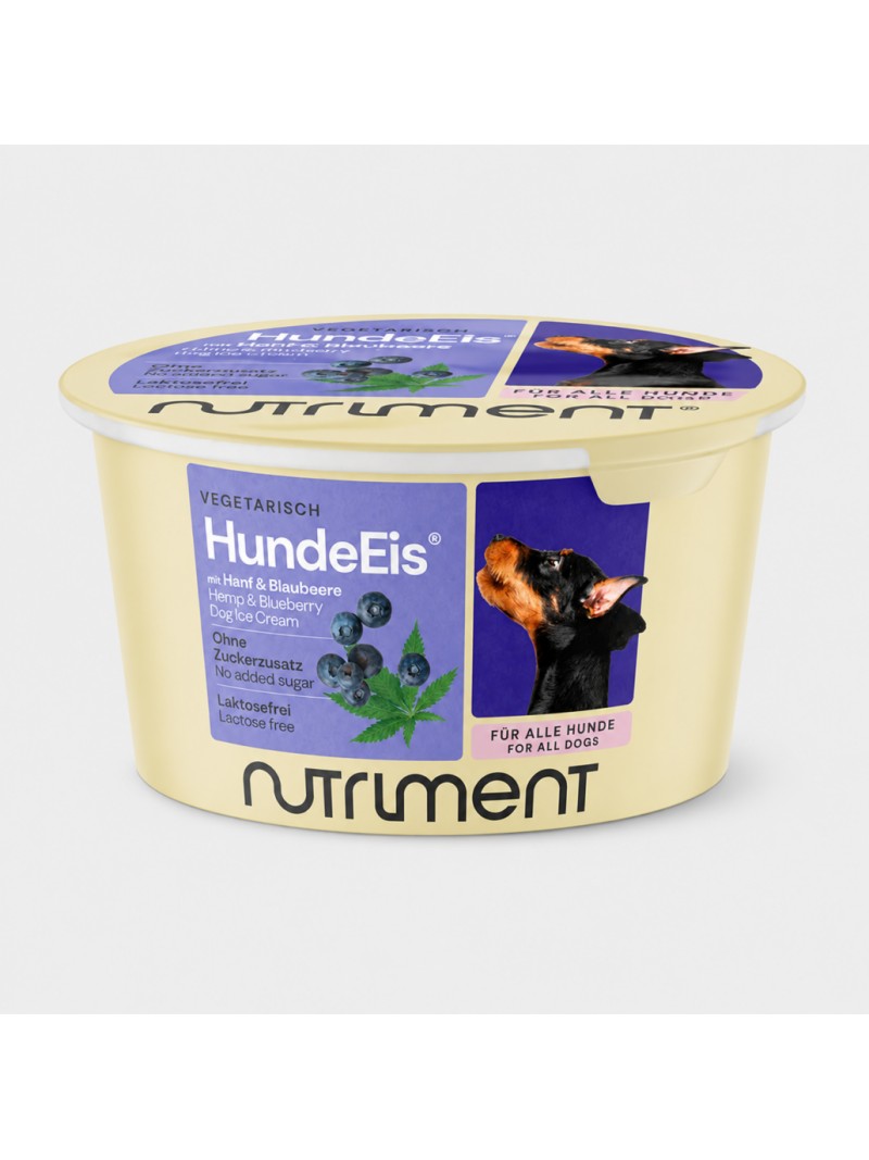 Nutriment hondenijsje hennep & blauwe bes 90ml