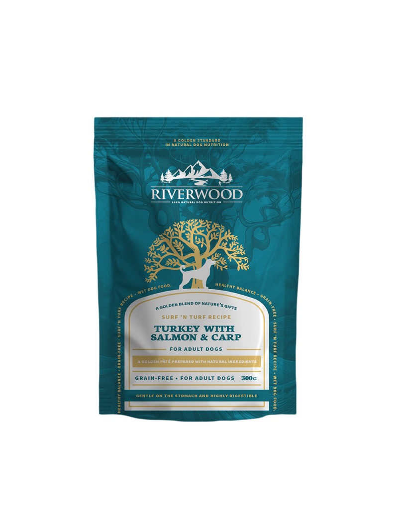 Riverwood pouch turkey with salmon & carp 300gram
