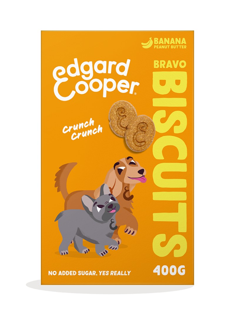 Edgard & cooper biscuit adult banana&peanut 400gr