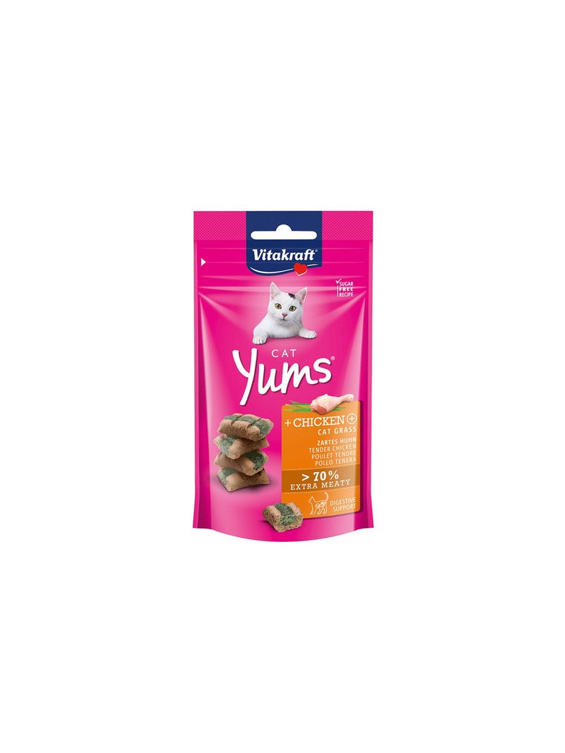 Vitakraft cat yums kip & cat gras 40gram